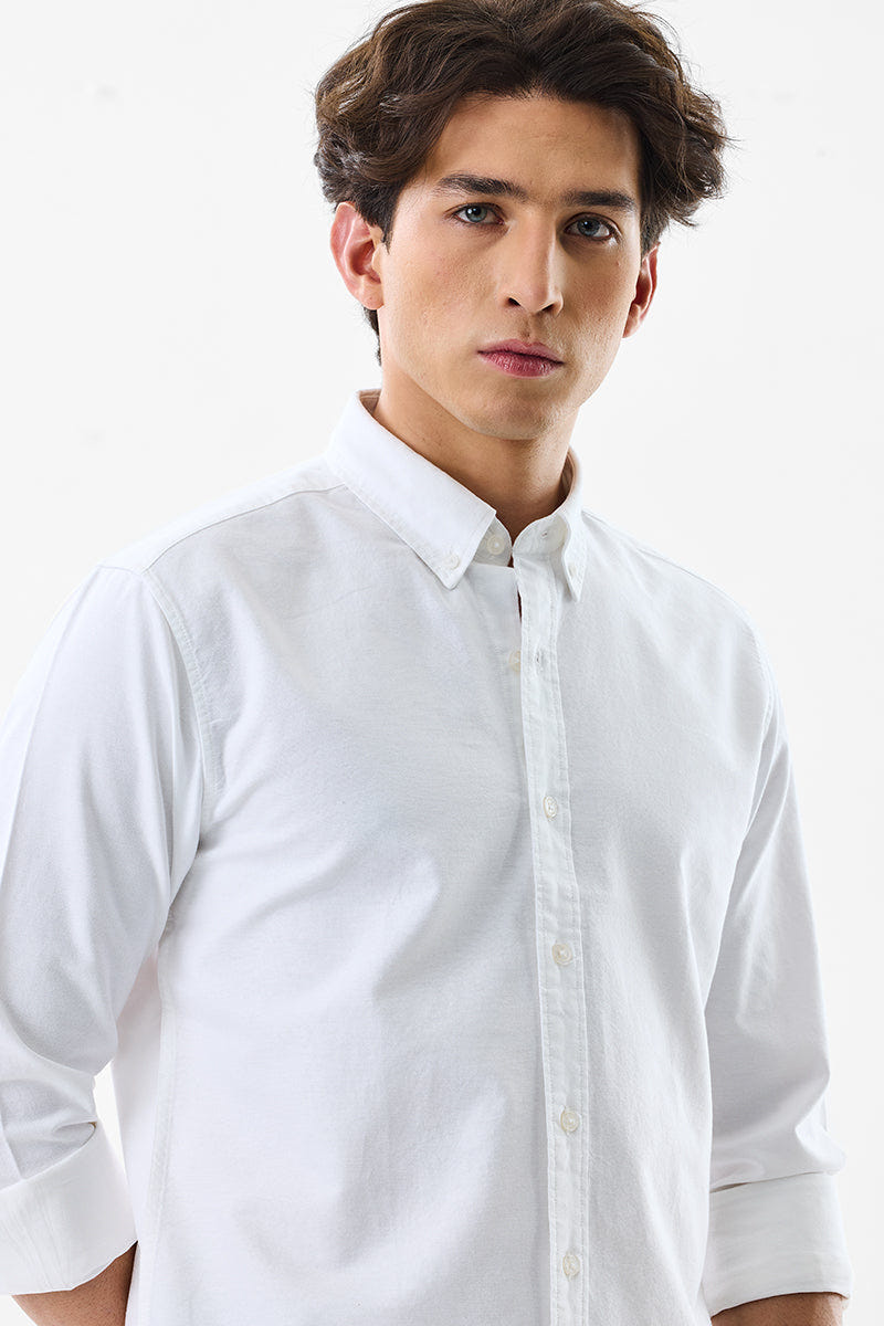 Soft White Premium Cotton Shirt in a Polished Classic Shade