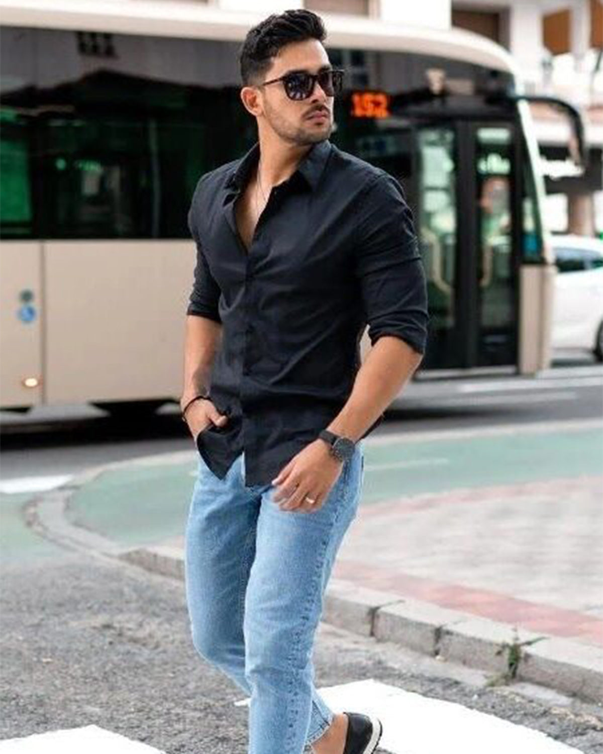 Plain Black Full Sleeve Cotton Shirt