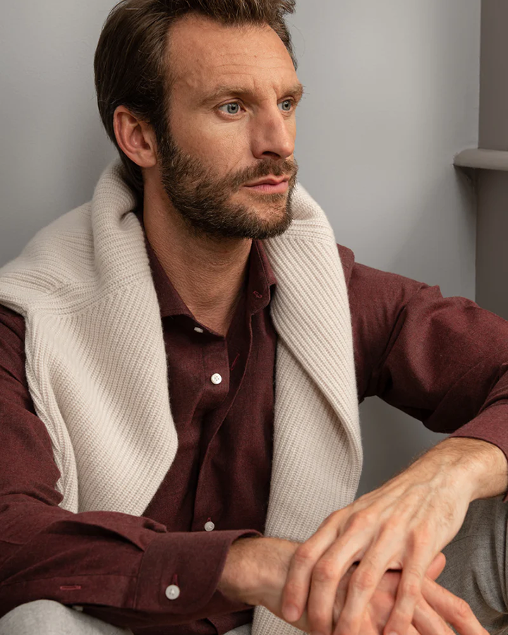 Formal Rust Colored Linen Shirt