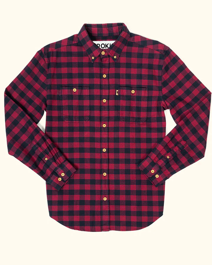 Red Check Cotton Full Sleeve Shirt