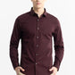 Terra Maroon Premium Cotton Full-Sleeve Shirt with a Warm Refined Shade
