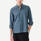 Neutral Slate Pure Cotton Full-Sleeve Shirt in a Calm Modern Shade
