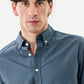 Neutral Slate Pure Cotton Full-Sleeve Shirt in a Calm Modern Shade