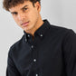 Stellar Black Premium Cotton Full-Sleeve Shirt with a Clean Refined Tone