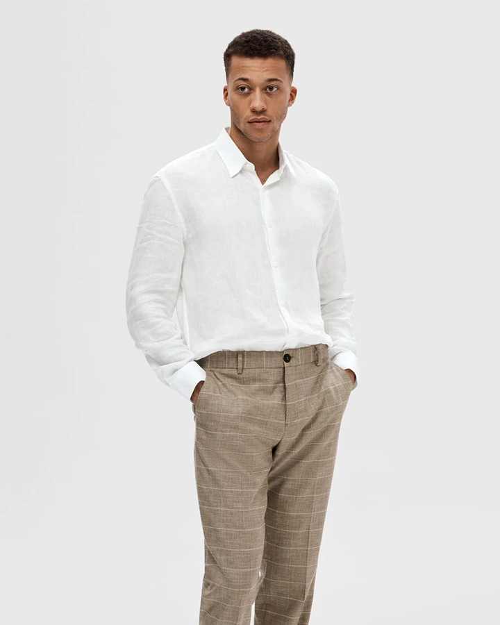 Formal Wear White Colored Plain Shirt