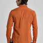 Warm Ember Rust Full-Sleeve Cotton Shirt in a Rich Subtle Tone