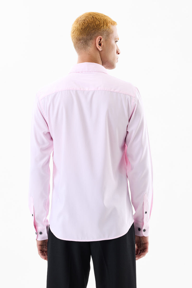 Quartz Pink Pure Cotton Shirt with a Clean Modern Tone
