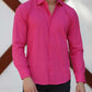 Classic Pink Colored Cotton Plain Shirt