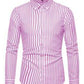 Fabulous Pink Colored Striped Shirt