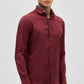 Merlot Maroon Premium Cotton Full-Sleeve Shirt with a Smooth Finish
