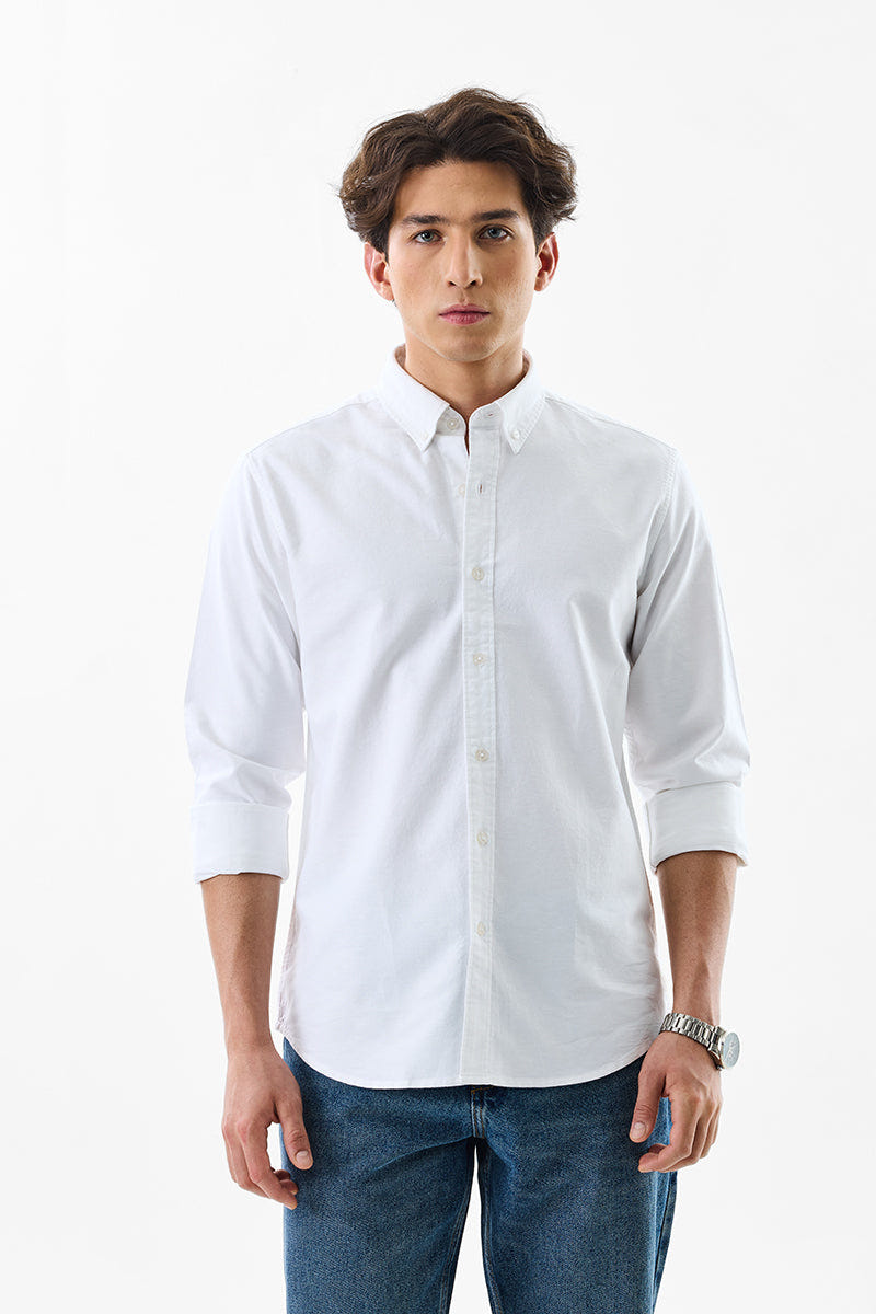 Soft White Premium Cotton Shirt in a Polished Classic Shade