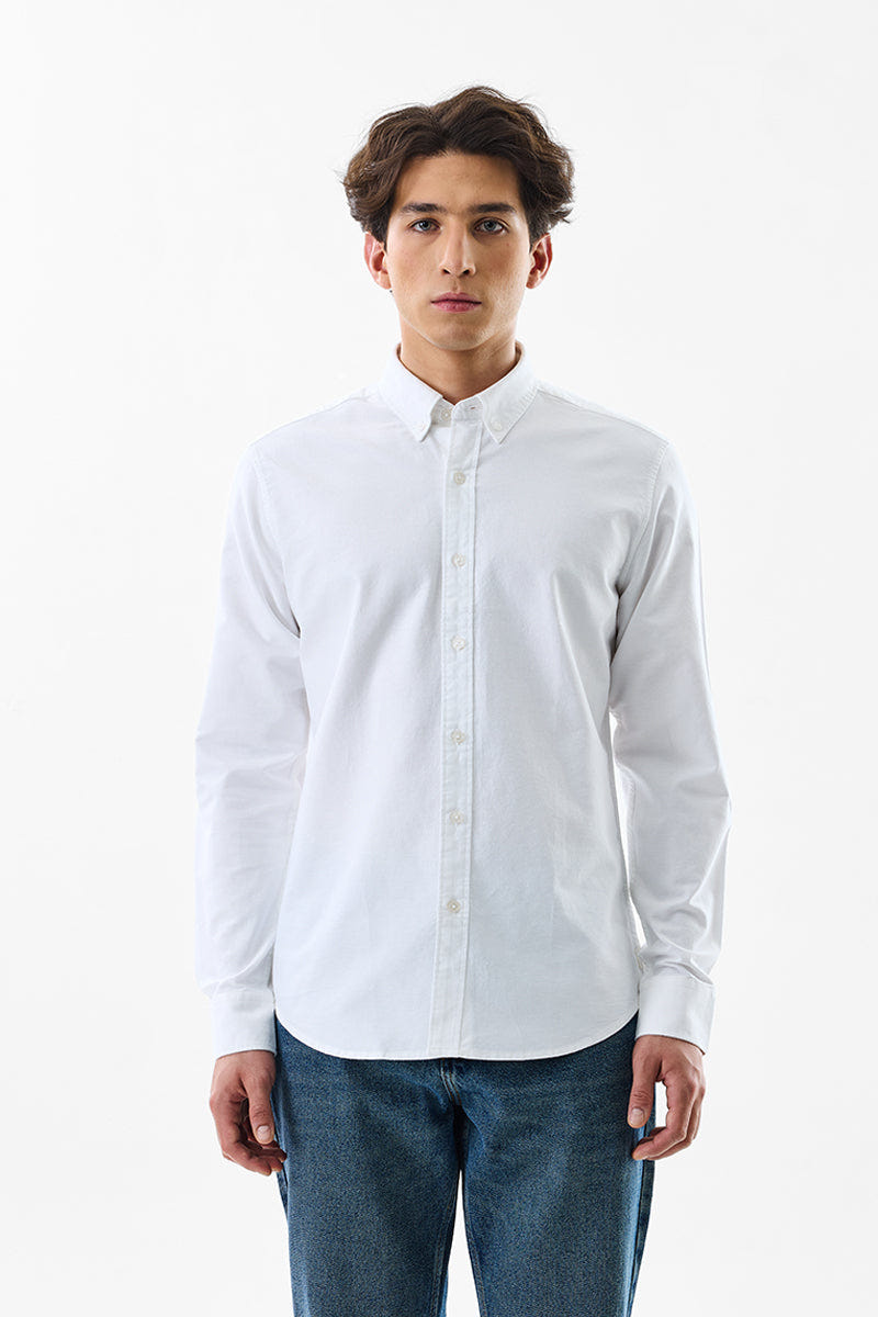 Soft White Premium Cotton Shirt in a Polished Classic Shade