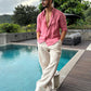 Light Pink Comfort-Fit Cotton Shirt