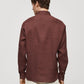 Dark Brown Cotton Long-Sleeve Shirt