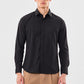 Solid Black Pure Cotton Shirt in a Smooth Refined Shade