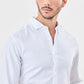 Bright White Premium Cotton Full-Sleeve Shirt with a Smooth Elegant Hue