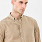 Beige Premium Cotton Full-Sleeve Shirt