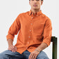 Terracotta Rust Pure Cotton Full-Sleeve Shirt with a Soft Rich Shade