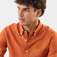Terracotta Rust Pure Cotton Full-Sleeve Shirt with a Soft Rich Shade