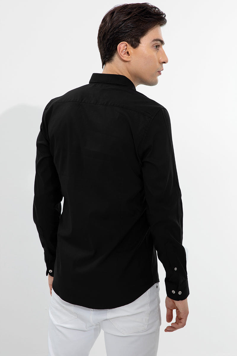 Urban Black Premium Cotton Shirt