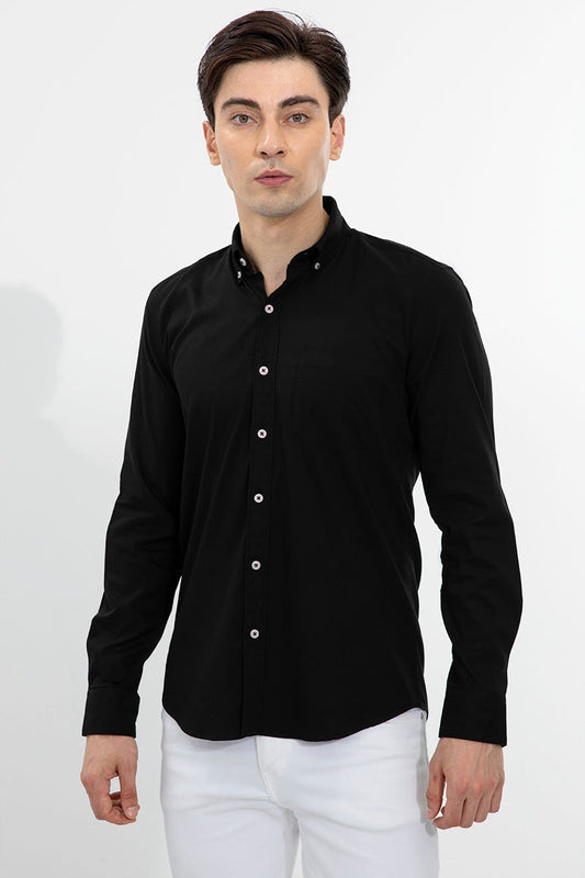 Urban Black Premium Cotton Shirt