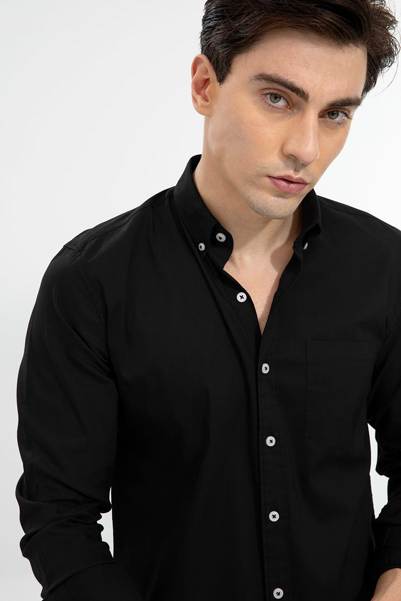 Urban Black Premium Cotton Shirt