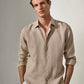 Beige Soft Cotton Full Sleeve Shirt for Office & Smart Casual Outfits