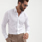 White Breathable Cotton Full Sleeve Shirt for Work & Weekend Style