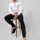 White Comfort-Fit Cotton Shirt for Office Wear