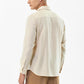 Warm Beige Smooth Cotton Shirt with a Subtle Classic Appeal