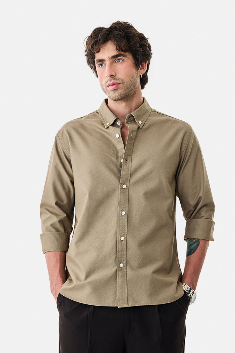 Sand Classic Pure Cotton Shirt for Work & Everyday Use