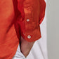 Royal Orange Colored Linen Shirt