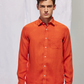 Royal Orange Colored Linen Shirt