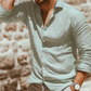 Casual Plain Light Green Cotton Shirt
