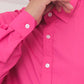 Stylish Bright Pink Colored Cotton Shirt