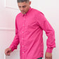 Stylish Bright Pink Colored Cotton Shirt