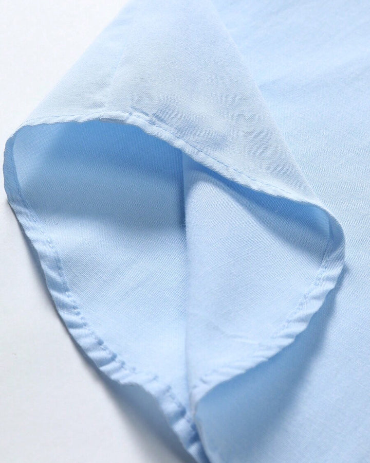 Latest Sky Blue Colored Cotton Shirt