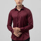 Classic Maroon Pure Cotton Full-Sleeve Shirt in a Rich Deep Tone