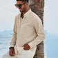 Soft Beige Serenity Full Sleeve Cotton Shirt