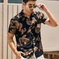Black Color Rayon Half Sleeve Shirt