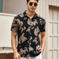 Black Color Rayon Half Sleeve Shirt