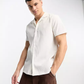 White Relaxed Fit Cotton Shirt