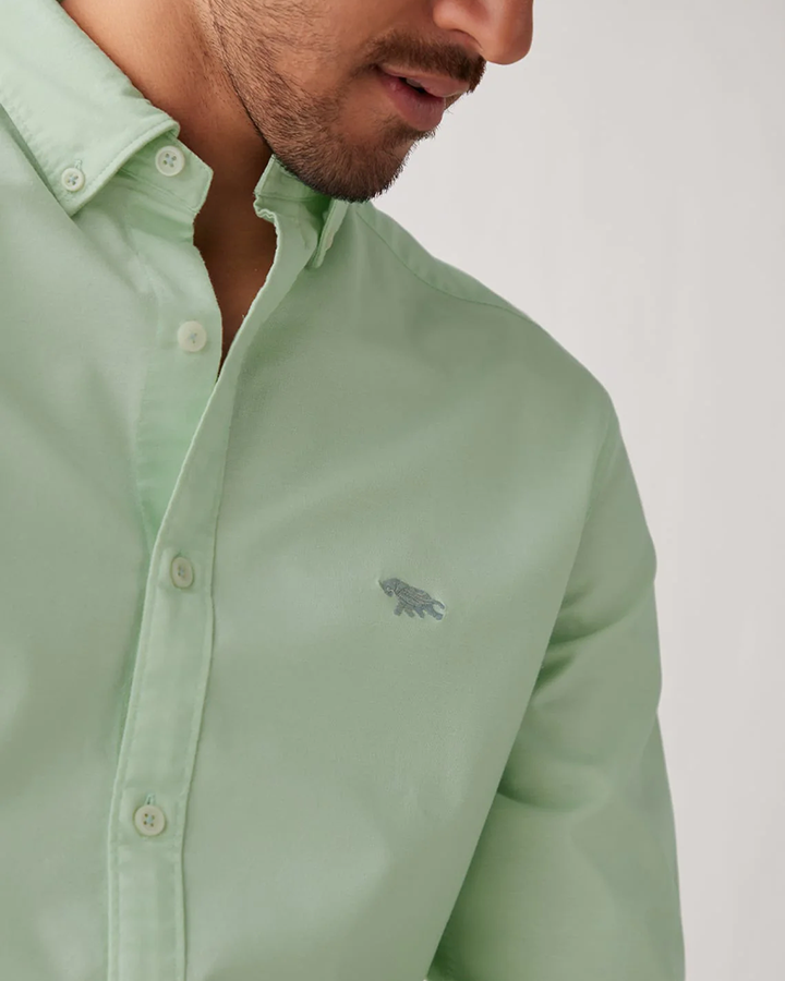 Lemon Green Colored Cotton Shirt