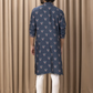 Blue Color Cotton Floral Print Kurta