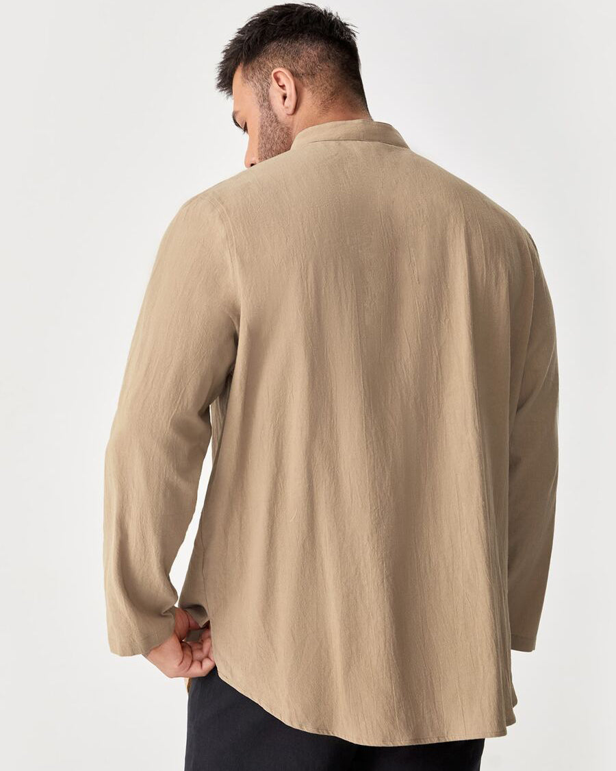 Comfortable Cream Colored Cotton Shirt