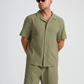 Regular Fit Army Green Colored Cotton Shirt