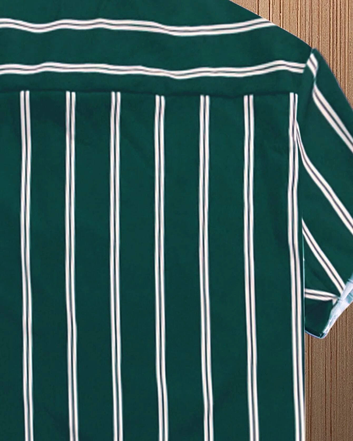 Men's Teal Green Colored Stripe Shirt