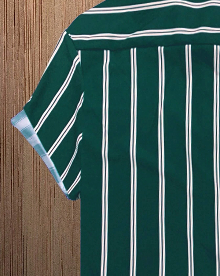 Men's Teal Green Colored Stripe Shirt