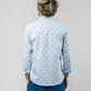 Sky Blue Rayon Casual Printed Shirt