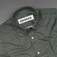 Grey Colored Linen Floral Printed Shirt